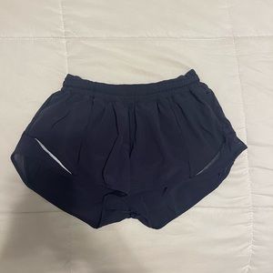 Navy Lululemon Hotty Hot shorts